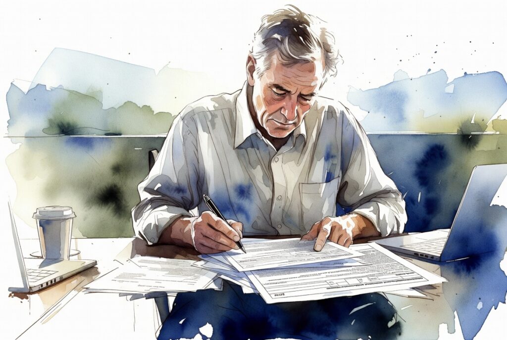 Person reviewing beneficiary designation forms for retirement accounts and life insurance, 2026