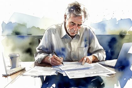 Person reviewing beneficiary designation forms for retirement accounts and life insurance, 2026